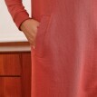 Rovné meltonové mikinové šaty