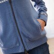 Cipzáras pulóver jacquard mintával és puha béléssel