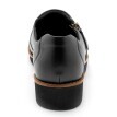 PEDICONFORT Bőrből készült kényelmes ékbetétes cipő, fekete színű