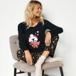 Pijama cu imprimeu pinguin cu husă asortată