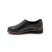 PEDICONFORT Bőrből készült kényelmes ékbetétes cipő, fekete színű