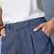 Džínsové šortky, široký strih s ohrnutím