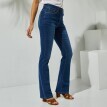 Bootcut strečové džíny s vyšívanými kapsami