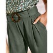 Pantaloni Chino de culoare solidă cu curea