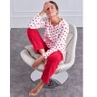 Fleecové pyžamo, potlač bodiek
