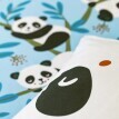 Tao babaágynemű panda motívummal, bio pamut