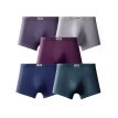 5 darab egyszínű boxeralsóból álló készlet elasztikus derékpánttal