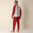 Kétszínű pamut pizsama nadrággal