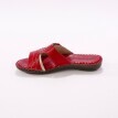 Papuci din piele, roșu