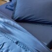 Lenjerie de pat din dantelă și bumbac de culoare solidă