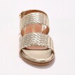 Ploché kožené sandály ze splétaných pásků