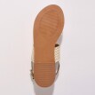 Płaskie skórzane sandały z plecionymi paskami
