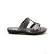 Kožené sandály, metalicky šedé