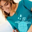 Krátka nočná košeľa s potlačou korytnačky