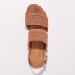 Sandale plate din piele cu barete împletite
