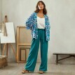 Jednobarevné vzdušné kalhoty z kolekce Odette Lepeltier