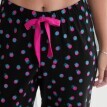 Pantaloni de pijama 3/4 cu imprimeu cu buline "Enjoy"