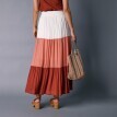 Trojbarevná dlouhá sukně