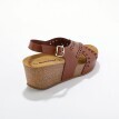 Kožené ažúrové sandále na kline