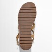 Kožené sandály na klínku, ze 2 materiálů