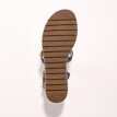 Skórzane sandały na koturnie z 2 materiałów