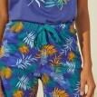 Pantaloni scurți de pijama cu imprimeu tropical