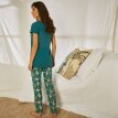 Pijama din bumbac cu mâneci lungi și imprimeu "Borneo