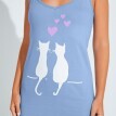 Bavlněná noční košilka s potiskem koček