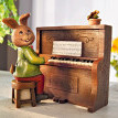 Cutie muzicală cu pian și iepuraș