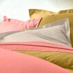 Lenjerie de pat în culori solide, din bumbac