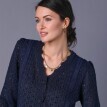 Sweter Azura z makramą i falistym wykończeniem