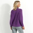 Egyszínű mintás pulóver