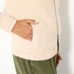 Sweter ze sztucznym futrem i zamkiem błyskawicznym