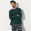 Pyžamové tričko s tuniským výstrihom a dlhými rukávmi