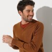 Sweter z dekoltem w szpic, 100% akryl