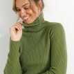 Bordázott garbó pulóver