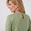 Sweter z okrągłym dekoltem i koronkowym wzorem
