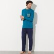 Jednofarebné pyžamové nohavice, námornícky modré