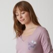 Pyžamové tričko s dlhými rukávmi a potlačou kvetín