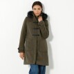 Jednofarebný kabát duffle-coat s kapucňou
