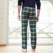 Pantaloni de pijama cu talie elastică, cu talie elastică, din flanelă în carouri