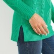 Pulover tunică cu model împletitură și mâneci lungi