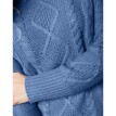 Tunika pulóver fonott mintával és hosszú ujjakkal