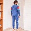 Pijama velur tricoloră