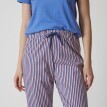 Pantaloni de pijama 3/4 cu imprimeu în dungi