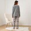 Fleece pizsama szív applikációval
