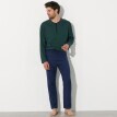 Flanelowe spodnie do piżamy w jednolitym kolorze