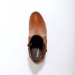 Skórzane buty do kostki z elastycznym paskiem i klamrą