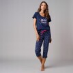 Pantaloni de pijama 3/4 tipăriți "Beautiful"