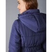 Prešívaná bunda na zips s opaskom, dlhá